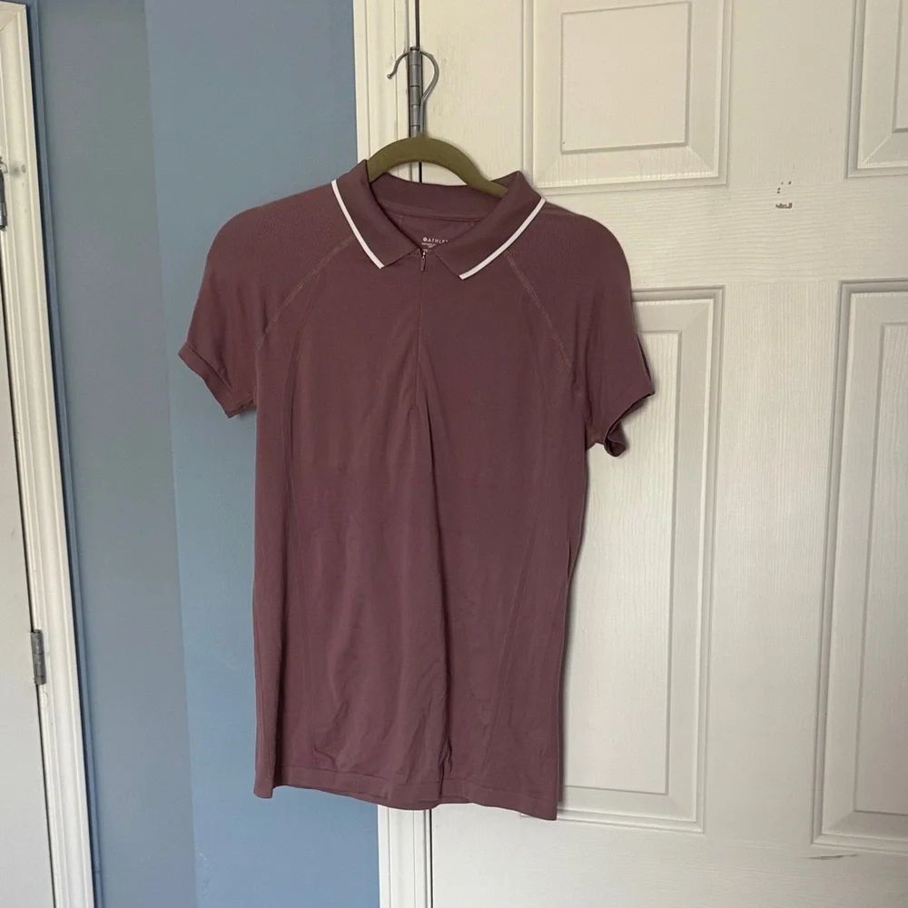 EUC Athleta Momentum Polo Tee L - Picture 2 of 7